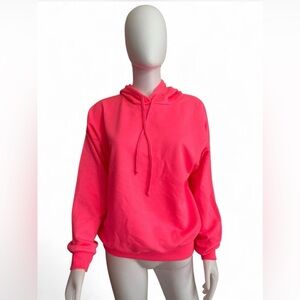 Boohoo Neon Pink Hoodie Sweatshirt Size 10 (US 6)